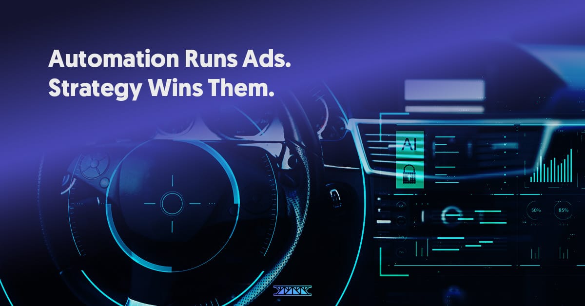 driverless dashboard with analytics metrics showing automation in advertising