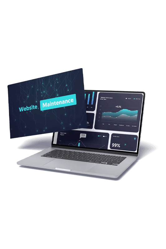 computer with data analytics for website care